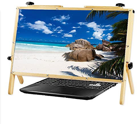 Magnifying Screen for Computer Monitor,Phone Screen Magnifiers Holder with Adjustable Angle Design, Compatible with 14/15/16/17/18/20 Inch Mobile Phone, Tablet