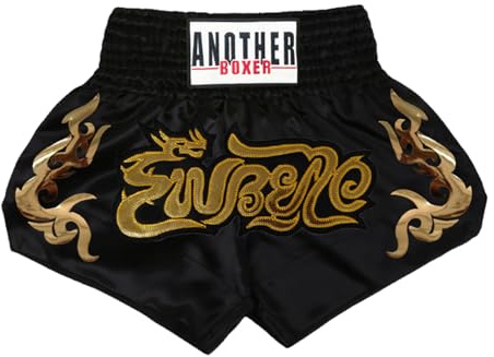 Manyakai Bambini Ragazzo Pantaloncini Boxe Thai MMA Kick Boxing Pantaloncini Muay Thai Pantaloni Corti Combattimento Anni Nero 13-14 Anni
