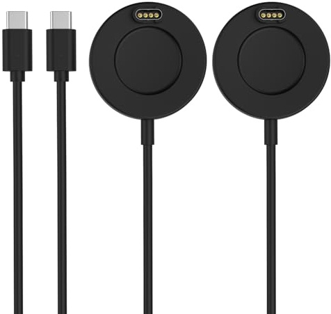 Astorgos 2Pack Charger Compatible with Garmin Watch, Type C Charging Dock | Compatible with Vivoactive 6/5, Fenix 8/7/6/5, Forerunner 970/570/265, Instinct 3/2/1, Venu 4/3s, 1M Watch Charging Cable