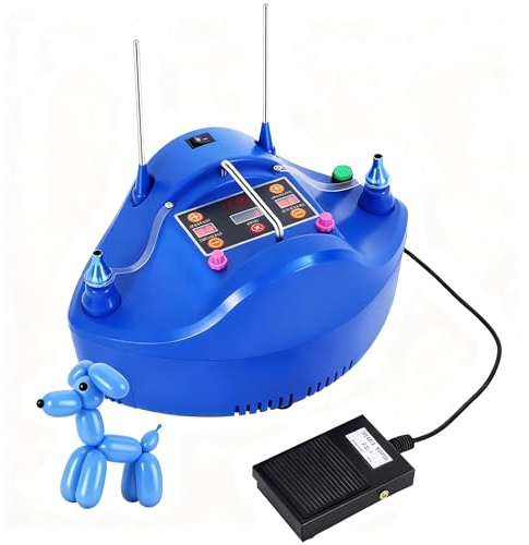 Bomba de Globo eléctrica con Temporizador y 2 Puertos de inflado, Bomba de Globo de Aire portátil de 1200W 500L/min para decoración de Eventos de Fiesta