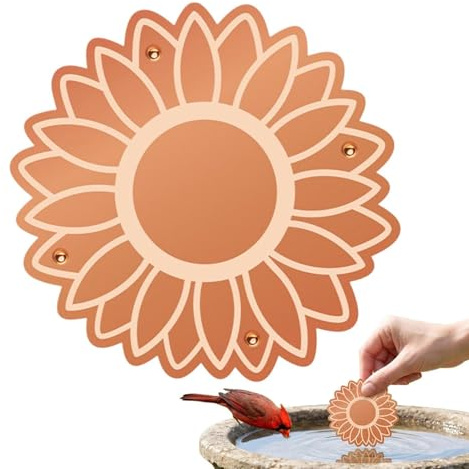 Kupferscheibe für Vogelbad Sonnenblumenform Scheibe Zur Sicheren Reinigung