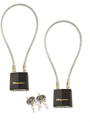 Master Lock 99KA - Cerradura para casco de motocicleta con 2 llaves iguales