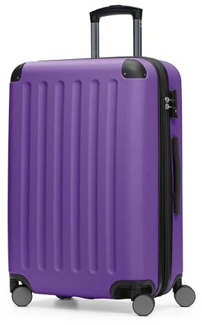 Hauptstadtkoffer – SPREE – hårt skal resväska vagn rullväska resväska, 4 dubbla hjul, aubergine, 65 cm, resväska