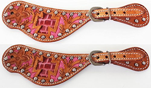 CHALLENGER Horse Western Riding Cowboy Boots Leather Spur Straps Tack 7417