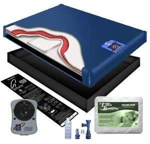 Waterbed 95% Waveless Hardside (Wood Frame) Mattress Better Bundle - King Includes Liner, Mattress Pad, Heater & Fill & Drain Kit
