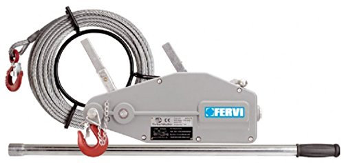 ARGANO MANUALE A FUNE PER IL TIRO ED IL SOLLEVAMENTO FERVI 0791/08 TIRO 800 KG