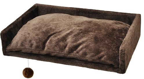 nanook Liegeplatz Top für Katzen-Kratzbaum mit Kissen groß XXL 60x40 cm - braun