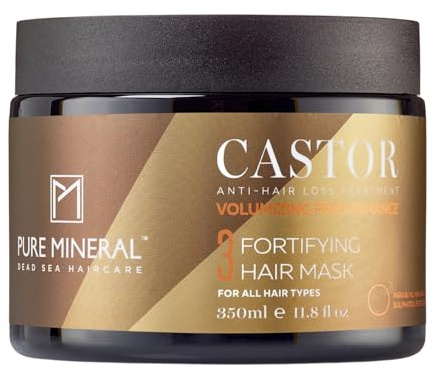 PURE MINERAL - Stärkande Hårmask med Ricinolja - 350ml | Hårmasken med ricinolja vårdar skört hår intensivt och hjälper till att minska hårbrott.