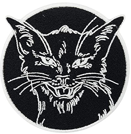 Finally Home Schwarze Runde Katze Patch zum Aufbügeln | Katzen Patches, Bügelbild, Flicken, Aufnäher