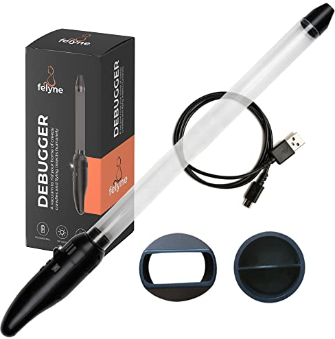 Rechargeable Spider Catcher Vacuum Long Handle Strong Suction LED Light Insect Bug & Moth Humane Trap Traps Spiders Insects & Wasp for Home Indoor Use