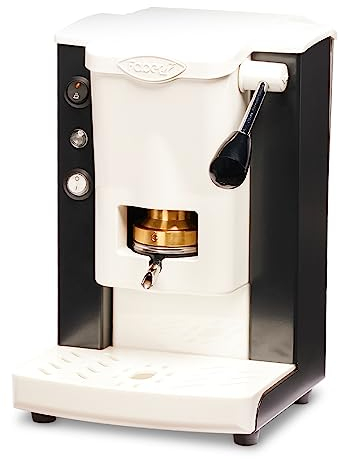 FABER COFFEE MACHINES | Modello Piccola Slot | Macchina caffe a cialde ese 44mm | Pressacialda in ottone regolabile (NERO | BIANCO)