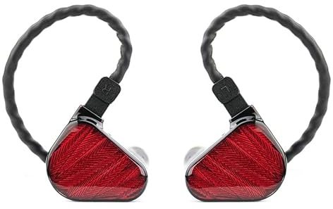 Fanmusic TRUTHEAR x Crinacle ZeroRed Dual Dynamic Drivers Casque Intra-auriculaire 0 78 2-pin câble Taille Unique Rouge