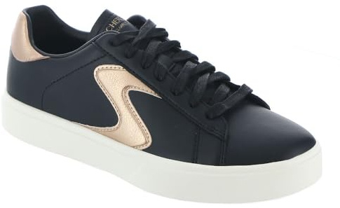 Skechers Women's Eden LX Beaming Glory Sneaker, Nero Oro Rosa, 41 EU