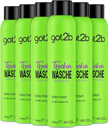 Got2B Dry Shampoo Extra Fresh (6 x 200 ml), Instant Refresh, 48 Hours Tropical Breeze Fragrance, Vegan Formula, 50% Recycled Aluminium Can