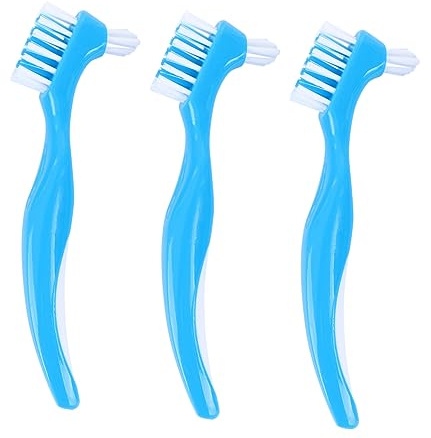 Mobestech 9stücke Prothesenbürste Mit Doppelkopf Sanfte Pflege Für Zahnprothesen Rutschfester Griff Portable Reinigungsbürste Für Zuhause Effektive Reinigung Und Erhalt Der