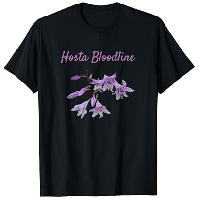 Hosta Bloodline Flowers Blooming Red Stem T-Shirt