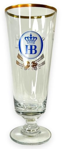 Hofbräu München Bier Glas 0,5l Goldrand Pokalglas HB