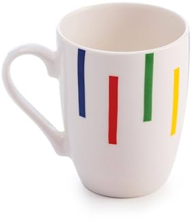 UNITED COLORS OF BENETTON. - 1pc Taza 11cm en porcelana con diseño de rayas de colores