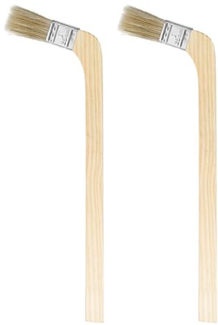 QUARKZMAN Pennelli per Pittura, 2pz, Larghezza 2,5 Cm, Riutilizzabili, con Angolo Piegatura, per Radiatori, per Tutti Dipinti Olio Lattice, Pareti, Mobili, Miglioramento Casa