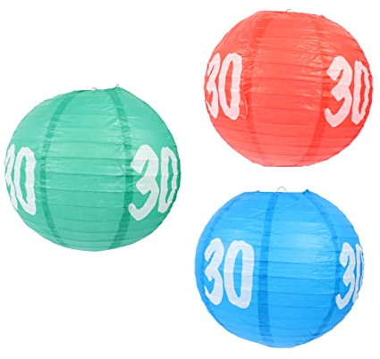 ANDRESLAD Faroles de Papel para Fiestas Únicos 3 Piezas Decoraciones de Cumpleaños para Decoraciones de Farolillos