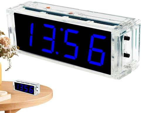 Mimoqk LED Digital Electronic Clock Kit, Electronic Clock Kit | 1 Inch Digital Tube Electronic Clock - Digital Tube Electronic Clock, Mechanism