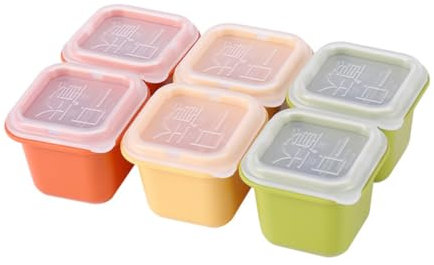 CONGARTENO 6 Piezas Molde De Cubitos De Hielo Moldes Para Cubitos De Hielo Grandes Caja De Hielo Del Congelador Bandejas De Hielo Para Moldes De Hielo Individuales Resina De Polipropileno