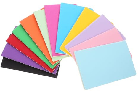 DIYEAH Liniertes A6 Notizbuch -Pack mit 30 Seiten aus Papier | Kompakt für Büro und Reisen, Verstärkte Hülle, Strukturierte Optik, 12 Stück Zufällige Farbe