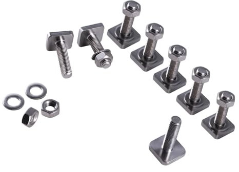 Viti a Testa Martello 8 pezzi di bulloni a testa quadrata in acciaio inossidabile 304 con scanalatura a forma di T binario di guida bulloni a testa di martello rettangolari M6 * 35mm M8 * 30mm(M6X35mm