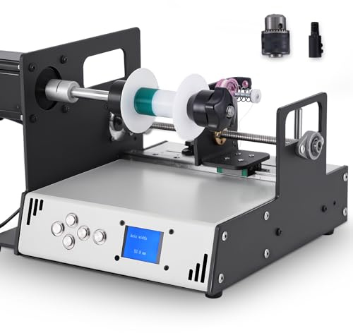 Epidioxi Automatic Winding Machine 900RPM Coil Winder Machine with Auto-Wire Alignment, Compatible with 18-46AWG Wire, Ideal for Coils, Fishing Lines, and Silk Threads