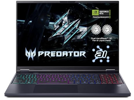 Acer Predator Helios Neo 16 AI PHN16-72, Ordenador Portátil Gaming 16, WQXGA IPS (Intel Core Ultra 7-255HX, 32 GB RAM, 2 TB SSD, GeForce RTX 5070, Windows 11 Home), Negro, QWERTY Español+3M Game Pass