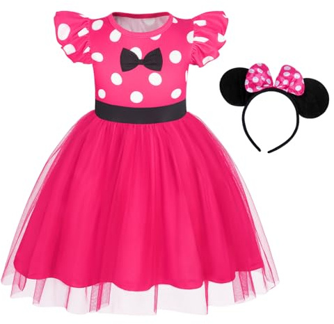 Berich Princess Costumes for Girls Polka Dot Dress Baby Fancy Dress up | Role-Playing,Fancy Dress Parties ,Birthday Party,Stage Performance,Halloween,Easter,Christmas,World Book Day, Daily Wear