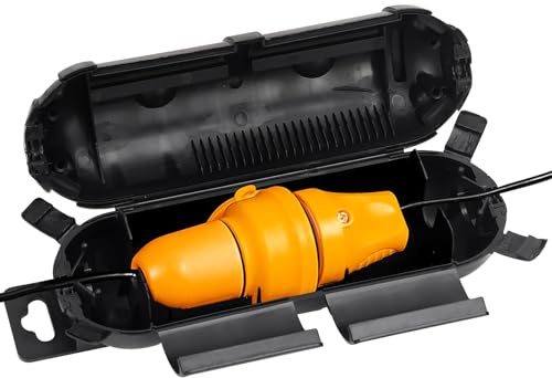 Kabelbox Wasserdicht Outdoor IP44 Wasserdichter Safe Box Steckerschutz Aussen Wasserdicht Wetterfeste Elektrobox für LED-Kette Elektrowerkzeug Rasenmäher