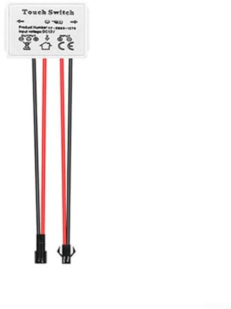 Interruptor de sensor táctil, módulo de interruptor táctil de 1 a 5 mm de vidrio/acrílico/espejo CC 12 V 5 A 60 W LED interruptor de luz de espejo inteligente de un solo botón (cable individual)