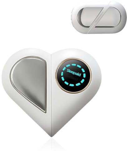 Solución portátil para dormir, tecnología avanzada de microcorriente EMS, dispositivo de ayuda para dormir, diseño en forma de corazón para alivio del insomnio y aumento de energía, recargable