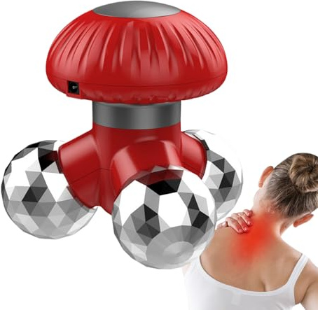 Handhållen massageapparat - Massager | Muskelmassageapparater, svamphanddatorer, miniuppladdningsbara vibrationsanordningar, 570° kontaktyta, axel, nacke, ryggsmärta Lindring vid resor