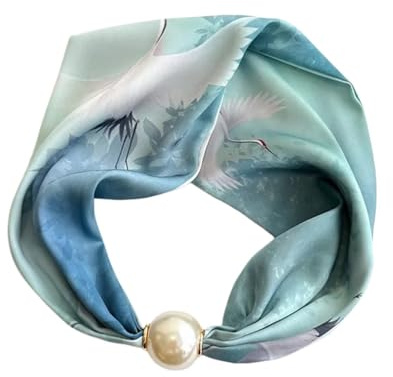 HEUchuan Pañuelo con cierre magnético Bufanda con cierre magnético for mujer, chal, camisa lazo cuadrado pequeño, decoración for el cuello, clavícula, primavera y otoño
