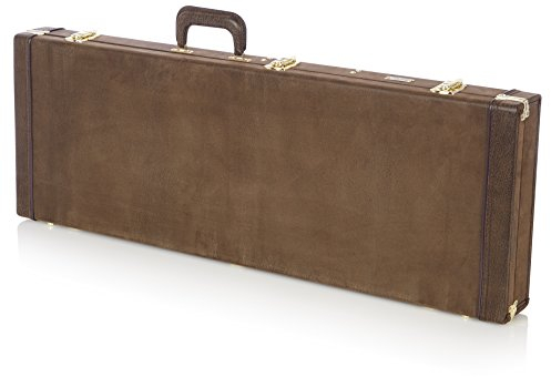 Gator Cases Deluxe Gitarrenkoffer für Standard E-Gitarren im Vintage-Design, braun (GW-Elect-VIN)