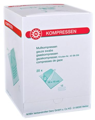 MULLKOMPRESSEN 10x10 cm steril 12fach 20x5 Stück