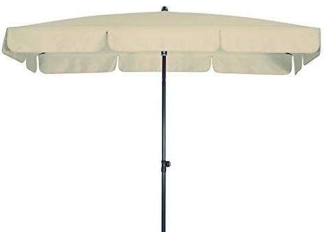 Doppler Absolut wasserdichter Gartenschirm Waterproof 260x150 UV-Schutz 80, Farbe Natur