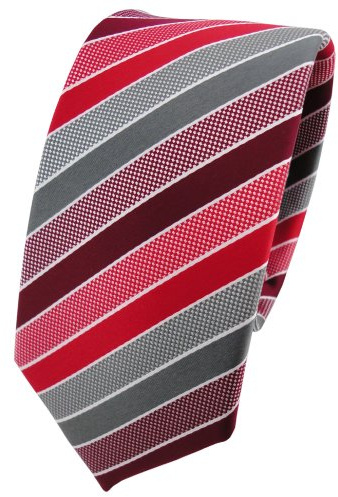 TigerTie - schmale Designer Krawatte in gestreift