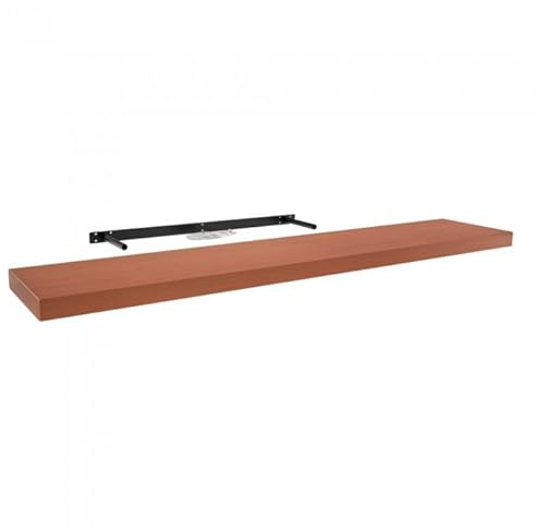 Velano Wandregal - Bücherregal - Schweberegal 118x23.5 Apfelbaum | Regal Wand - Regalbrett - Küchenregal - Bücherregal Kinder - Deko Wohnzimmer - GewürzregalHolz - Wanddeko Regale Boho Deko