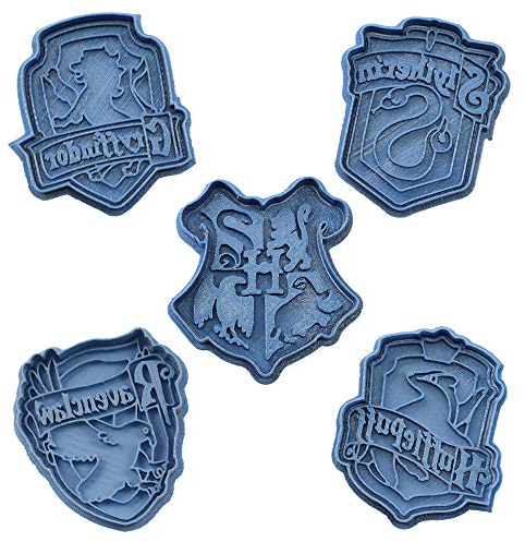 Cuticuter Ausstechformen für Hogwarts, Blau, 5 Stück