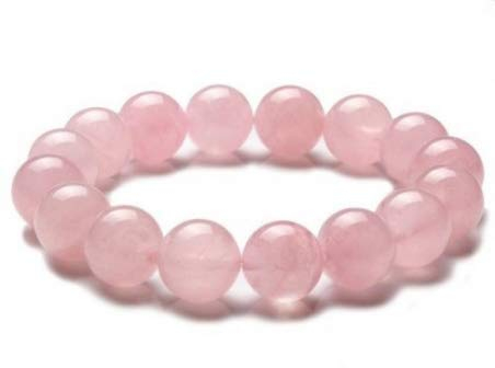 Armband Amour aus Rosenquarz, 19 cm, Kristall, Rosenquarz