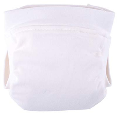 Popolini EasyFree All-in-3 Stoffwindel/Abhaltewindel für Windelfrei und Stoffwickler (Ecru, M (5-10kg))