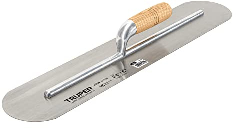 plana, mango de madera, borde redondo, remaches 18, 24 '