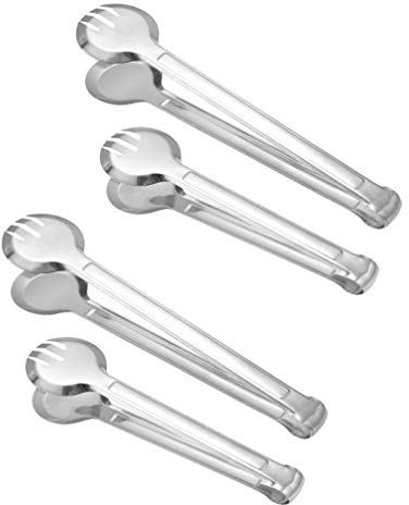 4 Stück Bbq-food-sandwich-brot-clip Vorspeise Zange Spachtelzange Brotzange Mini-portion Metallzange Salatzange Küchenutensilien Aus Edelstahl Lebensmittel Grill Rostfreier Stahl