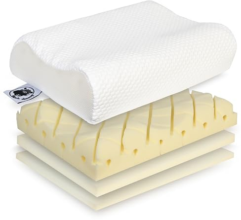 Black Sheeep Kopfkissen Comfort 50 x 35 cm I Orthopädisches ergonomisches Kissen Seitenschläfer Rückenschläfer Bauchschläfer I Gesundheitskissen Nacken I Schlafkissen mit Kissenbezug