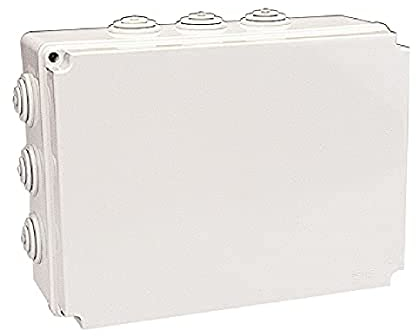 POLY POOL - PP0285 Flush-Mounted Distribution Box - Rectangular Wall Distribution Box with Cable Guide - Distribution Box with Screws for Fixing The lid - Distribution Box Made in Italy