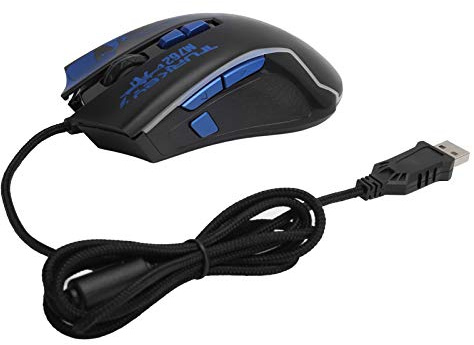 Estink Souris Filaire USB, Souris D'ordinateur Silencieuse Optique RVB avec Effet D'éclairage RVB, Accessoires D'ordinateur de Bureau de Jeu pour PC Windows, Ordinateur Portable, Bureau(Bleu)
