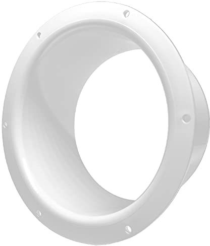 H&C VENT Flangia da parete, 150 mm, raccordo per tubo di ventilazione in PVC, diametro 150 mm, piastra da parete HVAC Elemento del sistema d'aria